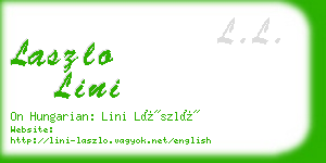 laszlo lini business card